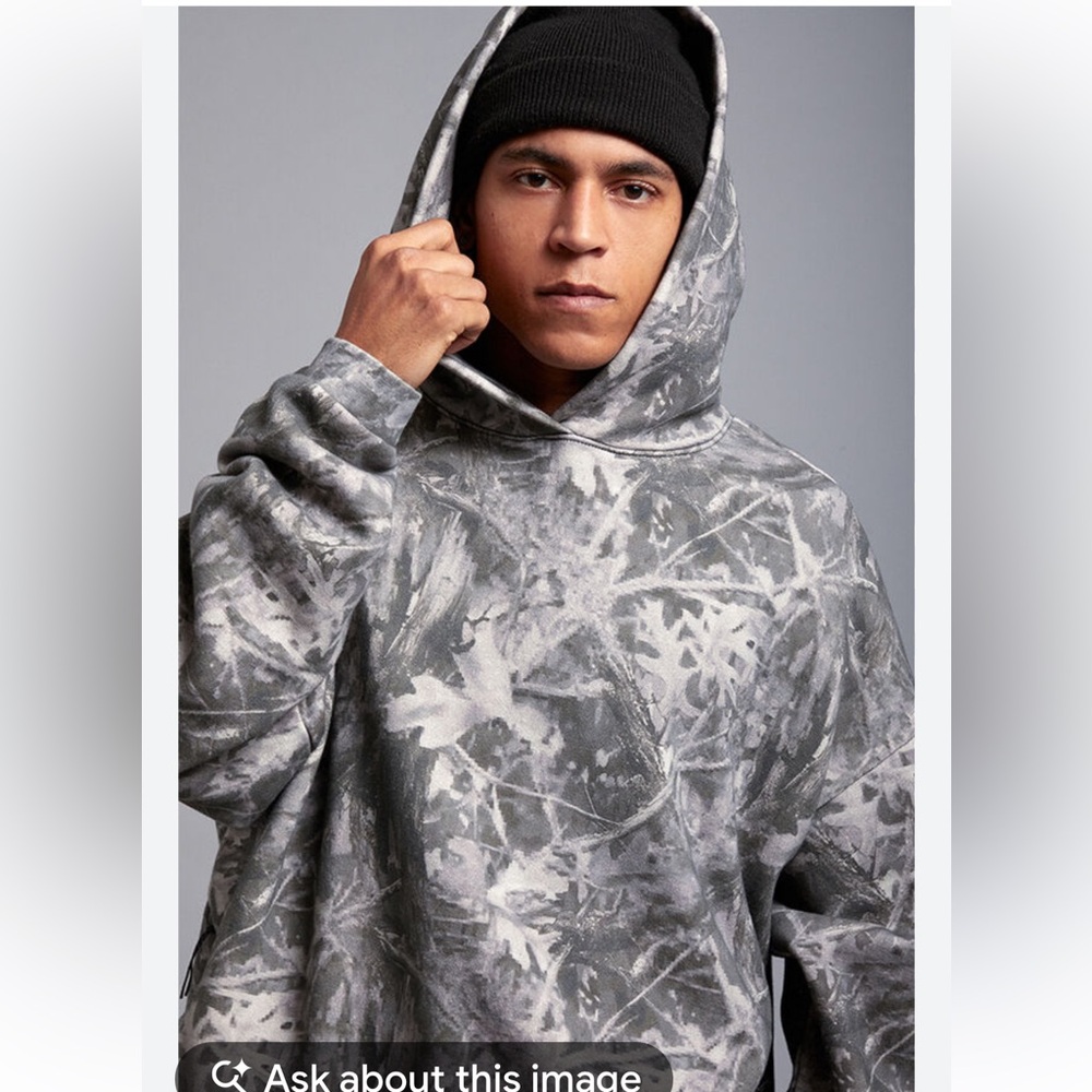 PACSUN A.R.C MENS TREE CAMO SWEATSHIRT SMALL MINT